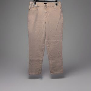 Basic Editions Women's Size 8 Short Straight Khaki High Rise Straight Leg Jeans